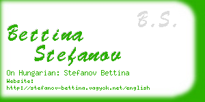 bettina stefanov business card